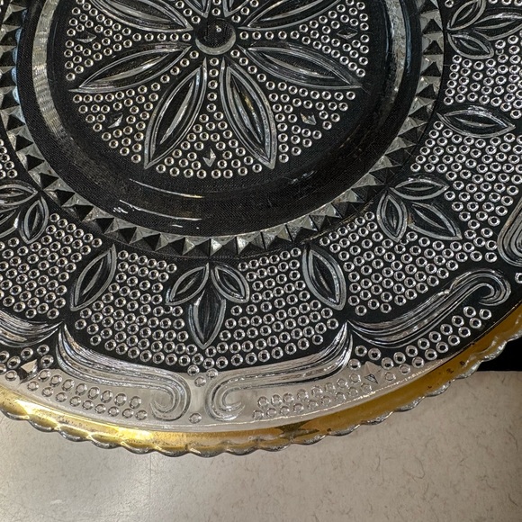 Heritage Gold(Gold Trim) By Federal Glass Sandwich Platter Dish - Picture 4 of 10